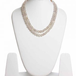 Genuine Golden Rutilated Quartz Crytal Semi Precious Stone Necklace