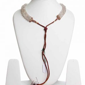 Genuine Golden Rutilated Quartz Crytal Semi Precious Stone Necklace