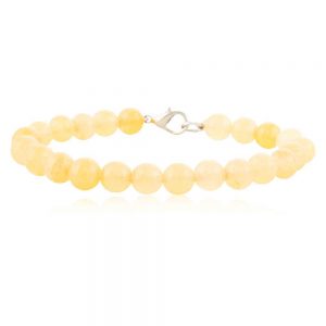 Yellow Jade Healing Reiki Crystal Semi Precious Stone Bracelet