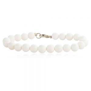 Natural Reiki White Pearl Semi Precious Stone Calming Effect Bracelet