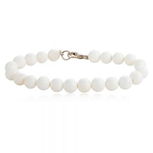 Natural Reiki White Pearl Semi Precious Stone Calming Effect Bracelet