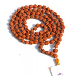 Original 5 Mukhi Rudraksha Certified Natural 8mm Beads Japa Mala 108