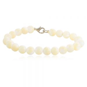 Original White Crystal Pearl Semi Precious Stone Stress Free Bracelet