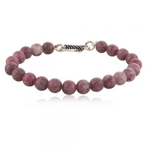 Original Purple Tourmaline Reiki Crystal Semi Precious Stone Bracelet