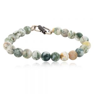 Genuine Tri Agate Healing Reiki Crystal Semi Precious Stone Braceletgenuine Tri Agate Healing Reiki Crystal Semi Precious Stone Bracelet