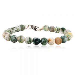 Genuine Tri Agate Healing Reiki Crystal Semi Precious Stone Braceletgenuine Tri Agate Healing Reiki Crystal Semi Precious Stone Bracelet