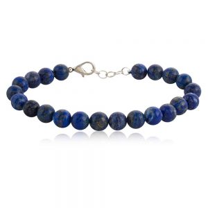 Natural Healing Blue Lapis Lazuli Semi Precious Gemstone Bracelet