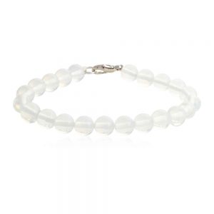 Natural White Opalite Healing Crystal Gemstone Semi Precious Bracelet