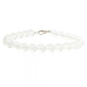 Natural White Opalite Healing Crystal Gemstone Semi Precious Bracelet