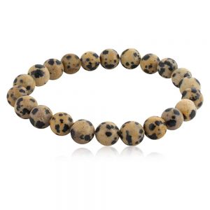 Natural Dalmation Jasper Reiki Crystal Semi Precious Stone Bracelet