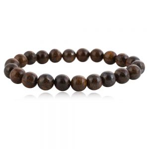 Natural Reiki Healing Bronzite Semi Precious Stone Protection Bracelet