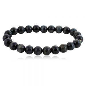 Natural Healing Crytal Black Tiger Eye Semi Precious Stone Bracelet