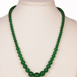 Natural Green Onyx Semi Precious Stone Necklace Releases Stress