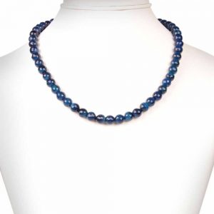Blue Onyx Crystal Semi Precious Gemstone Necklace Suited For Any Dress