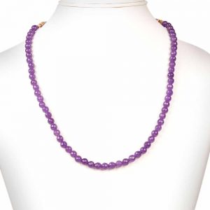 Genuine Purple Onyx Semi Precious Necklace For Stamina & Strength