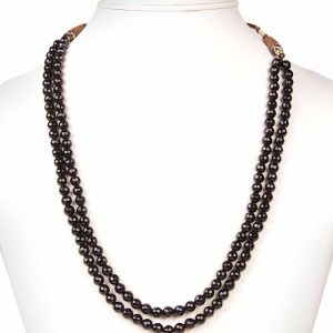Genuine Black Onyx Semi Precious Stone Necklace Boosts Confidence