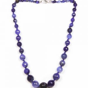 Healing Reiki Crystal Onyx Semi Precious Stone Graduation Necklace