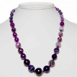 Onyx Crystal Chakra Healing Semiprecious Stone Necklace Inner Security