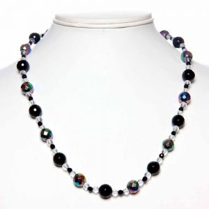 Beautiful & Genuine Onyx Quartz Semi Precious Gemstone Necklace