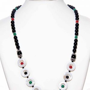 Genuine Onyx Crystal Semi Precious Joyful Stone Necklace Feels Secure