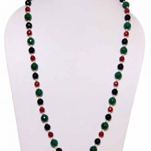 The Haat Onyx & Quartz Stone Necklace (Multicolor)