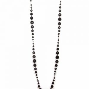 Genuine Reiki Chakra Healing Black Onyx Semi Precious Stone Necklace