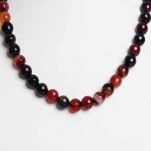 Genuine Crystal Tourmaline Onyx Semi Precious Stone Unique Necklace