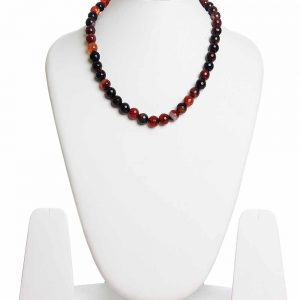Genuine Crystal Tourmaline Onyx Semi Precious Stone Unique Necklace