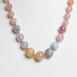 Original Healing Crystal Onyx Semi Precious Stone Graduation Necklace