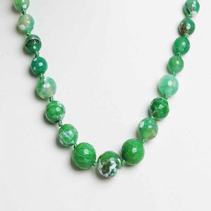 Genuine Green Onyx Heart Chakra Healing Semi Precious Stone Necklace