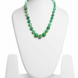 Genuine Green Onyx Heart Chakra Healing Semi Precious Stone Necklace