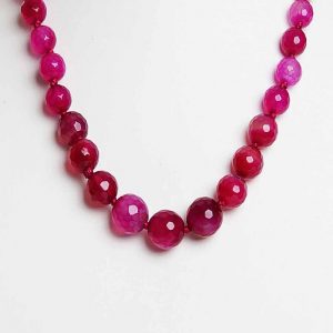 Original Healing Crystal Peach Pearl Semi Precious Gemstone Necklace