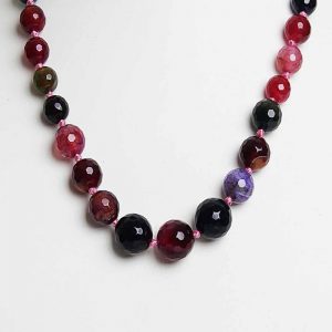 Genuine Healing Reiki Onyx Semi Precious Gemstone Classic Necklace