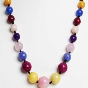 Natural Onyx Semi Precious Reiki Crystal Chakra Healing Stone Necklace