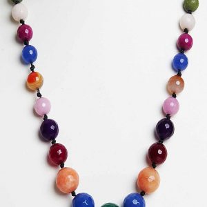Natural Onyx Crytal Semi Precious Stone Spiritual Graduation Necklace