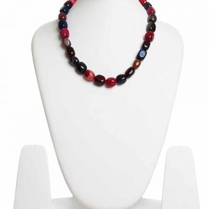 Natural Multicolor Onyx Crystal Semi Precious Stone Necklace Jewellery