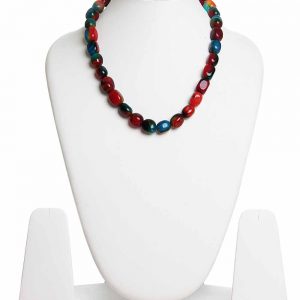 Reiki Crystal Chakra Healing Stone Semi Precious Onyx Tumble Necklace