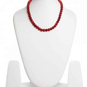 Semi Precious Red Onyx Reiki Crystal Chakra Healing Gemstone Necklace