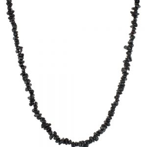 Genuine Black Spinal Healing Crystal Semi Precious Gemstone Necklace