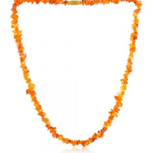 Genuine Reiki Healing Chakras Carnelian Semi Precious Stone Necklace