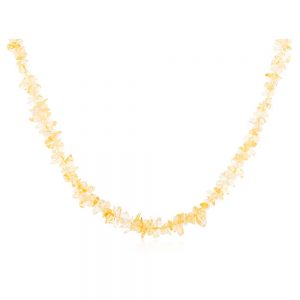 Natural Healing Citrine Semi Precious Gemstone Necklace For Motivation