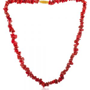 Genuine Healing Reiki Red Coral Semi Precious Gemstone Chips Bracelet