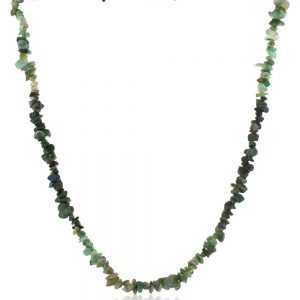 Genuine Reiki Healing Emrald Semi Precious Stone Necklace Healthy Skin