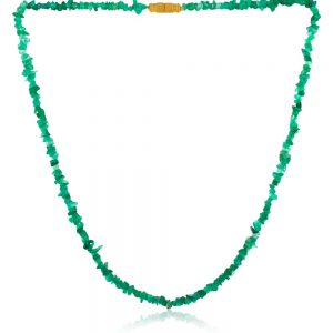 Natural Reiki Crystal Green Onyx Chips Semi Precious Stone Necklace