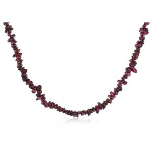 Genuine Healing Reiki Garnet Stone Semi Precious Energy Level Necklace