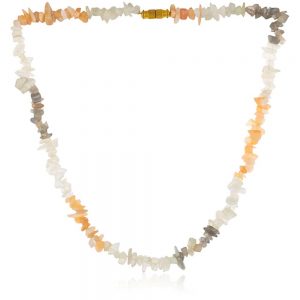 Natural Reiki Crystal Unisex Moonstone Semi Precious Stone Necklace