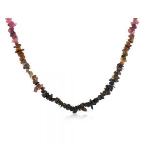 Original Healing Reiki Crystal Tourmaline Semi Precious Stone Necklace