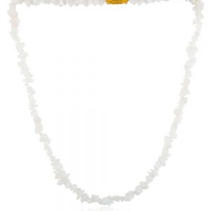 Genuine Healing Chakra White Chips Agate Semi Precious Stone Necklace