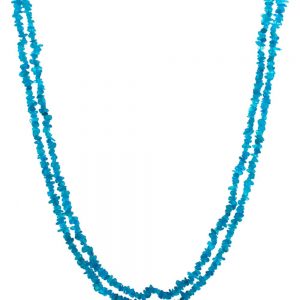Genuine Crystal Apatite Semi Precious Stone Necklace For Throat Chakra
