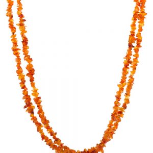 Genuine Crystal Reiki Carnelian Semi Precious Stone Necklace For Peace